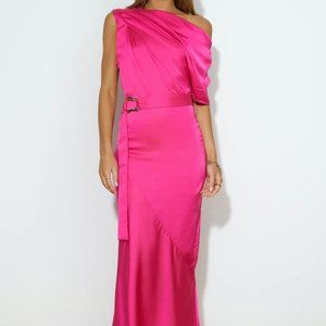 Party To Attend Midi Dress Fuschia - S